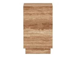 Mesa De Apoio* Mesa de apoio em travertino – nogueira – Heron Tall Castanho