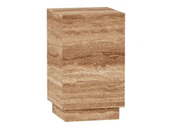 Mesa De Apoio* Mesa de apoio em travertino – nogueira – Heron Tall Castanho