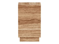 Mesa De Apoio* Mesa de apoio em travertino – nogueira – Heron Tall Castanho