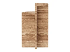 Mesa de apoio em travertino – nogueira – Swan Tall Castanho