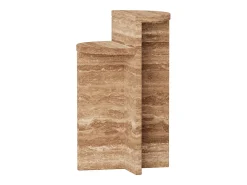 Mesa de apoio em travertino – nogueira – Swan Tall Castanho