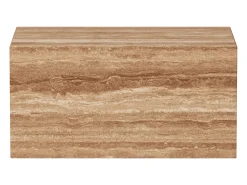 Mesa de apoio em travertino – nogueira – Dove Wide^ Mesa De Apoio