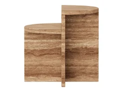Mesa De Apoio* Mesa de apoio em travertino – nogueira – Swan Castanho