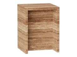 Mesa De Apoio| Mesa de apoio em travertino – nogueira – Falcon Castanho