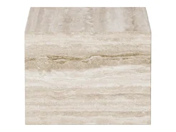Mesa De Apoio* Mesa de apoio em travertino – – Dove Wide Bege