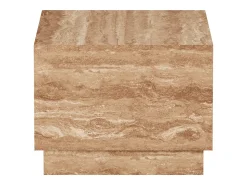 Discount Mesa de apoio em travertino – nogueira – Heron Wide Castanho