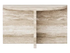 Mesa De Apoio| Mesa de apoio em travertino – – Swan Low Bege