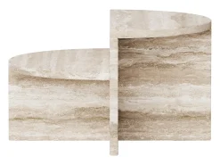 Mesa De Apoio| Mesa de apoio em travertino – – Swan Low Bege