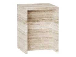 Mesa De Apoio* Mesa de apoio em travertino – – Falcon Bege