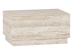Mesa De Apoio| Mesa de apoio em travertino – – Heron Wide Bege