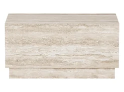 Mesa De Apoio| Mesa de apoio em travertino – – Heron Wide Bege
