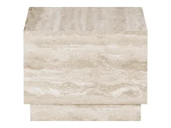 Mesa De Apoio| Mesa de apoio em travertino – – Heron Wide Bege