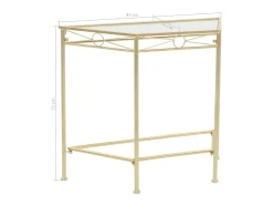 Mesa De Apoio|vidaxl Mesa de apoio estilo vintage metal 87x34x73 cm Dourado