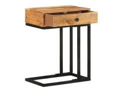 Mesa De Apoio*vidaxl Mesa de apoio formato em U 45x30x61 cm madeira de acácia maciça Natural claro