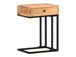 Mesa De Apoio*vidaxl Mesa de apoio formato em U 45x30x61 cm madeira de acácia maciça Natural claro
