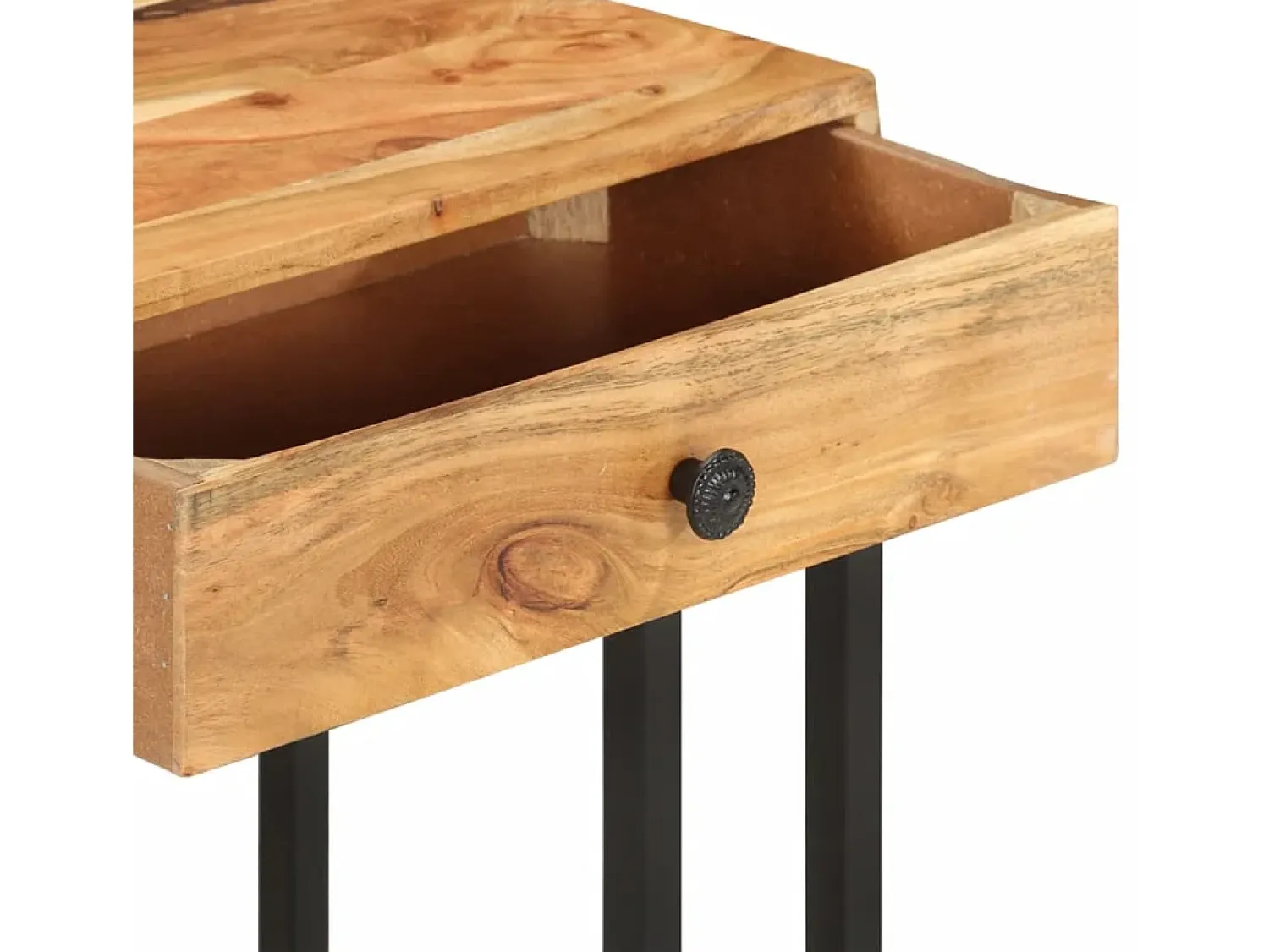 Mesa De Apoio*vidaxl Mesa de apoio formato em U 45x30x61 cm madeira de acácia maciça Natural claro