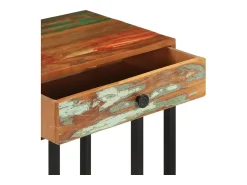 Mesa De Apoio*vidaxl Mesa de apoio formato em U 45x30x61cm madeira recuperada maciça Multicor