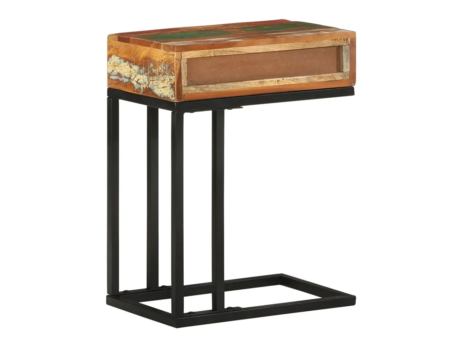 Mesa De Apoio*vidaxl Mesa de apoio formato em U 45x30x61cm madeira recuperada maciça Multicor