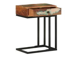 Mesa De Apoio*vidaxl Mesa de apoio formato em U 45x30x61cm madeira recuperada maciça Multicor