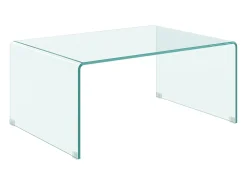 ITAMOBY Mesa de apoio Galaxy em vidro curvado 80x45x35 cm^ Mesa De Centro