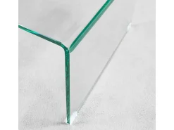 ITAMOBY Mesa de apoio Galaxy em vidro curvado 80x45x35 cm^ Mesa De Centro