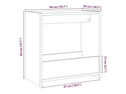 Mesa De Apoio|vidaxl Mesa de apoio madeira velha 50x26x50 cm madeira trabalhada Natural claro