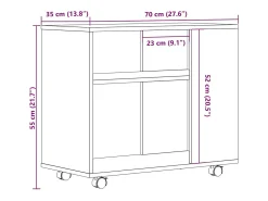 vidaxl Mesa de apoio madeira velha 70x35x55 cm madeira trabalhada^ Mesa De Apoio
