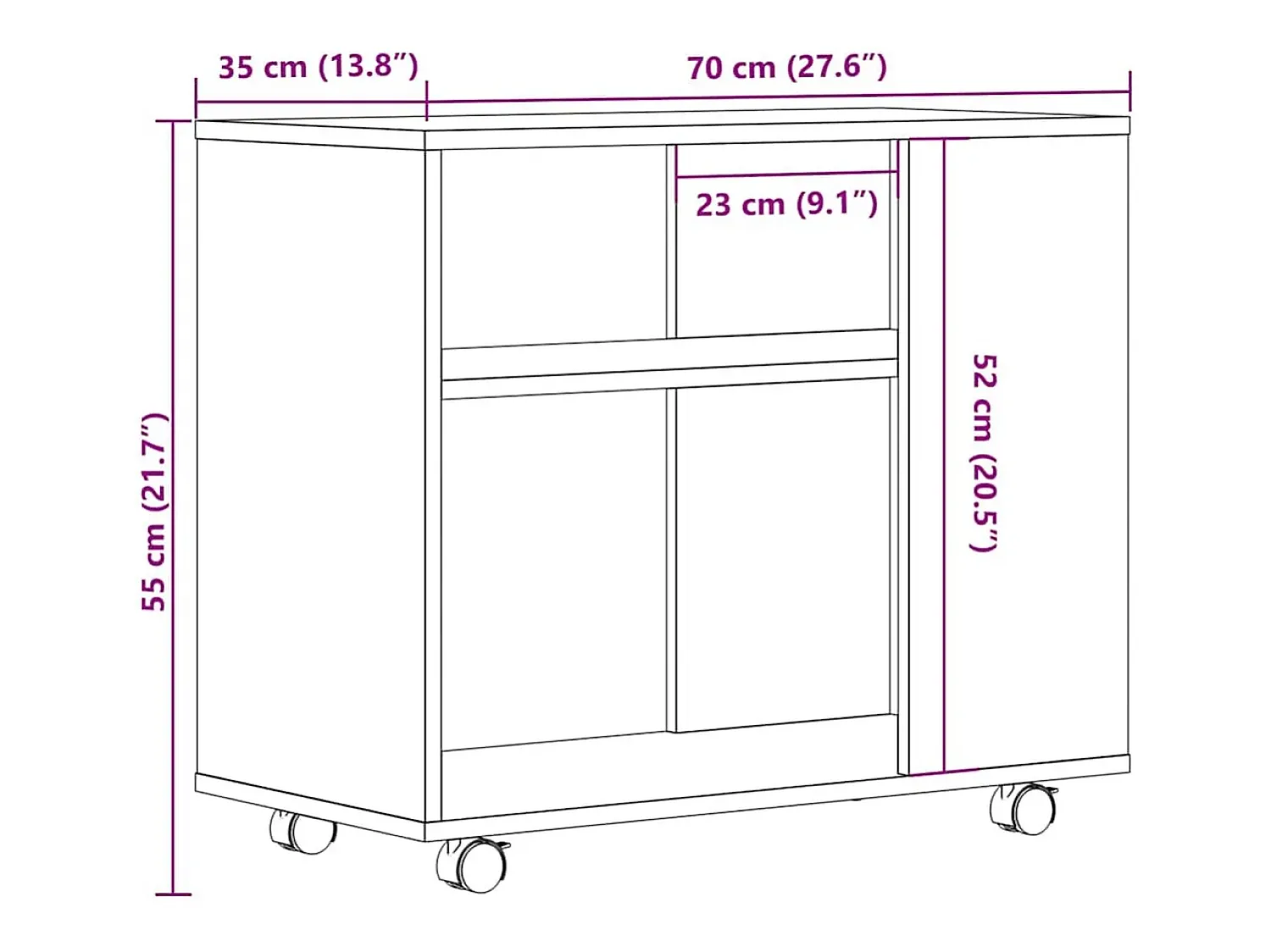 vidaxl Mesa de apoio madeira velha 70x35x55 cm madeira trabalhada^ Mesa De Apoio