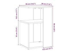 Mesa De Apoio|vidaxl Mesa de apoio madeira velha 36x30x56 cm madeira trabalhada Natural claro
