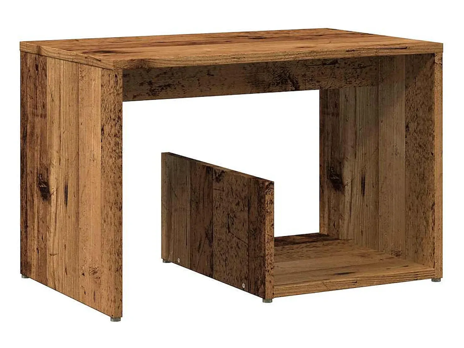 vidaxl Mesa de apoio madeira velha 59x36x38 cm madeira trabalhada^ Mesa De Apoio