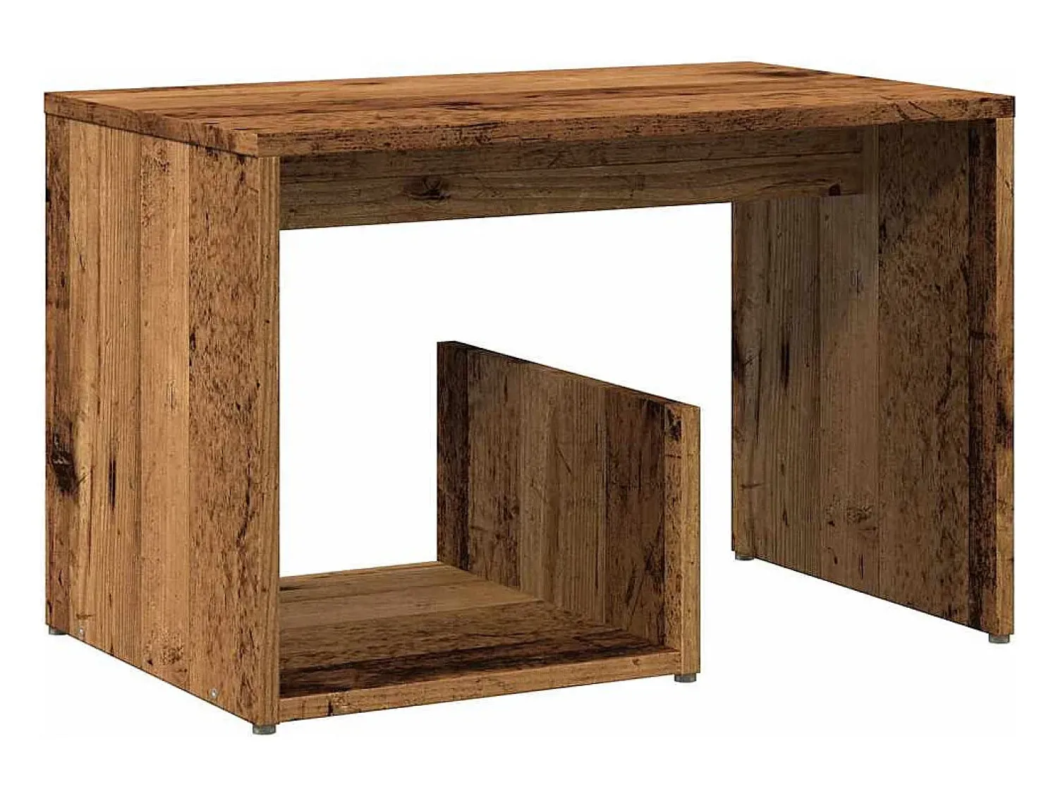 vidaxl Mesa de apoio madeira velha 59x36x38 cm madeira trabalhada^ Mesa De Apoio