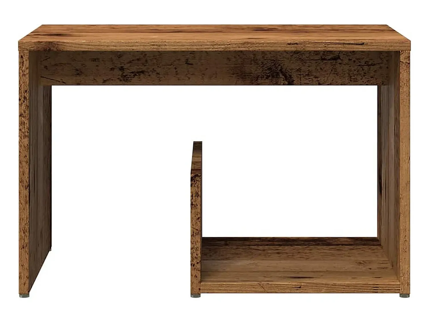 vidaxl Mesa de apoio madeira velha 59x36x38 cm madeira trabalhada^ Mesa De Apoio