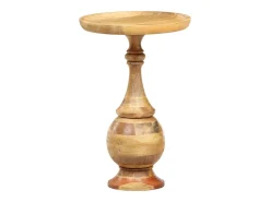 vidaxl Mesa de apoio redonda 43x43x66 cm madeira de mangueira maciça^ Mesa De Apoio