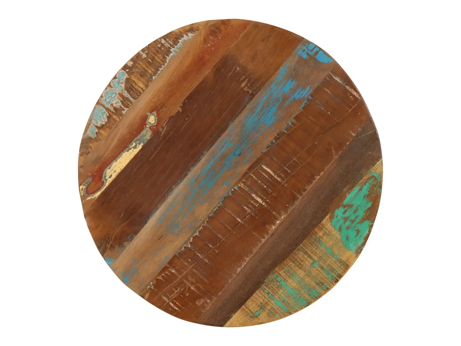 Mesa De Apoio* Mesa de apoio 45x (45-62) cm madeira recuperada e ferro fundido PT922141 Multicor