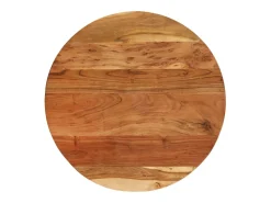 Hot vidaxl Mesa de apoio 60x(42-62) cm acácia maciça e ferro fundido Castanho