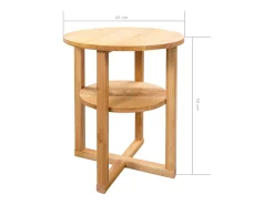 vidaxl Mesa de apoio 40x50 cm madeira carvalho maciça^ Mesa De Apoio