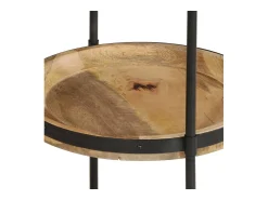Mesa De Apoio*vidaxl Mesa de apoio Ø55x83 cm madeira de mangueira maciça Natural claro