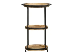 Mesa De Apoio*vidaxl Mesa de apoio Ø55x83 cm madeira de mangueira maciça Natural claro