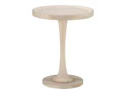 New vidaxl Mesa de apoio Ø60x75 cm madeira de mangueira maciça Natural claro