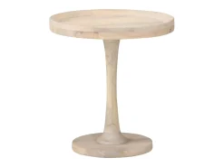 Mesa De Apoio|vidaxl Mesa de apoio Ø50x55 cm madeira de mangueira maciça Natural claro