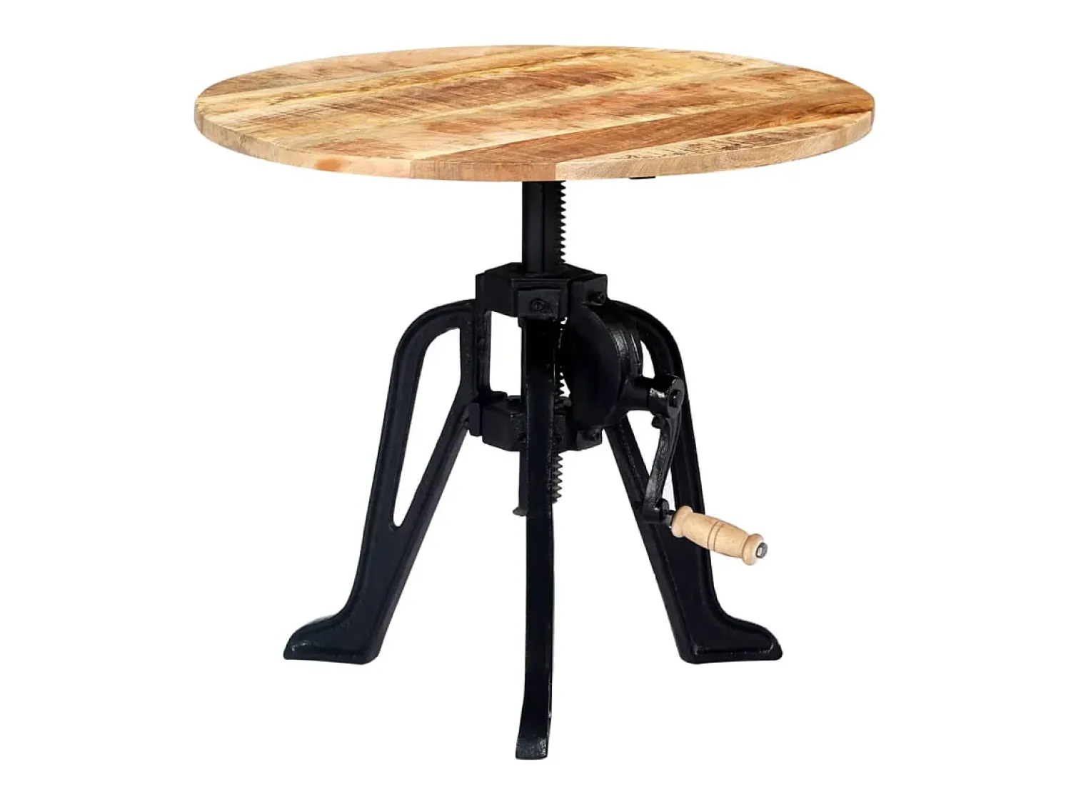 Mesa De Apoio*vidaxl Mesa de apoio 60x(46-63) cm mangueira maciça e ferro fundido Castanho