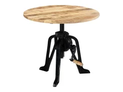 Mesa De Apoio* Mesa de apoio 60x(46-63) cm mangueira maciça e ferro fundido PT268229 Castanho