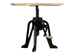 Mesa De Apoio* Mesa de apoio 60x(46-63) cm mangueira maciça e ferro fundido PT268229 Castanho
