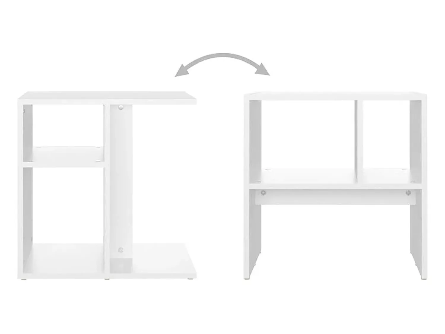 Mesa De Apoio*vidaxl Mesa de apoio 50x30x50 cm contraplacado Branco