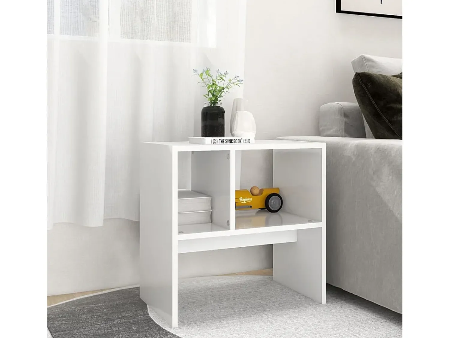 Mesa De Apoio*vidaxl Mesa de apoio 50x30x50 cm contraplacado Branco