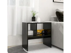 Outlet vidaxl Mesa de apoio 50x30x50 cm contraplacado Preto