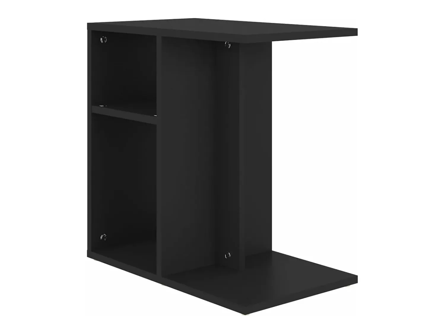 Outlet vidaxl Mesa de apoio 50x30x50 cm contraplacado Preto