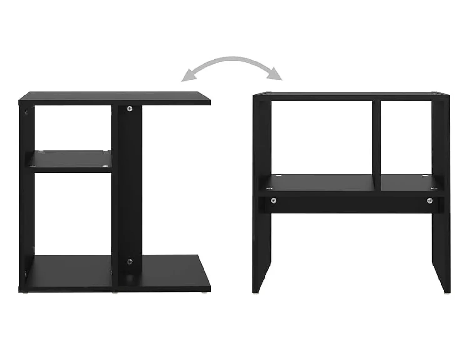 Outlet vidaxl Mesa de apoio 50x30x50 cm contraplacado Preto