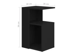 Mesa De Apoio*vidaxl Mesa de apoio 36x30x56 cm contraplacado Preto