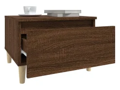 Mesa De Apoio*vidaxl Mesa de apoio 50x46x35 cm derivados madeira carvalho castanho Natural claro